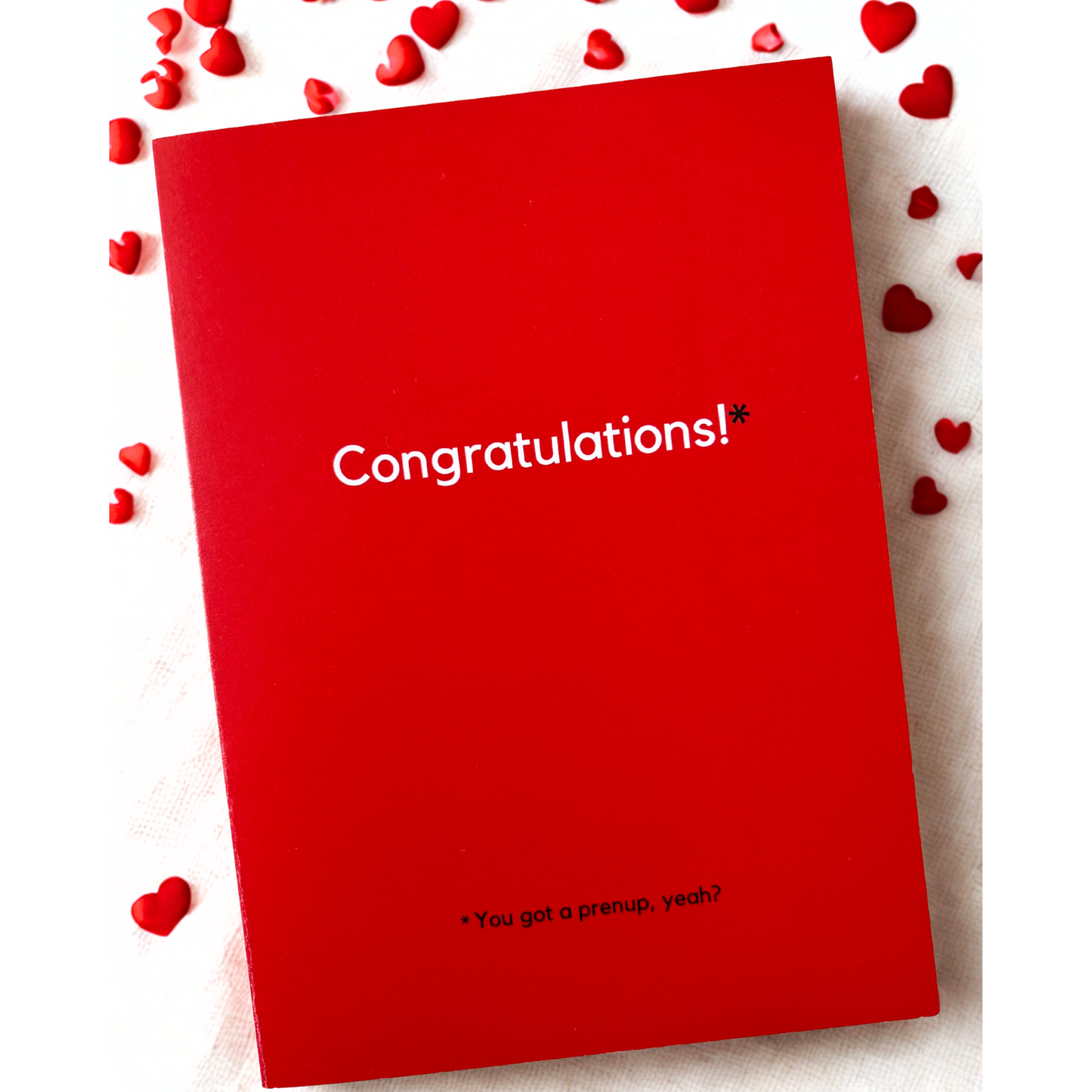 Congrats! You got a prenup yeah?