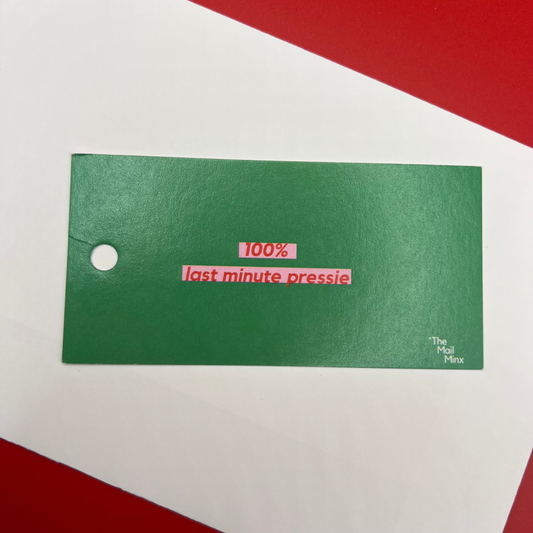 Gift tag 100% last minute