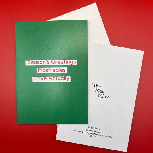 Season's greetings, flash sales, Love Actually